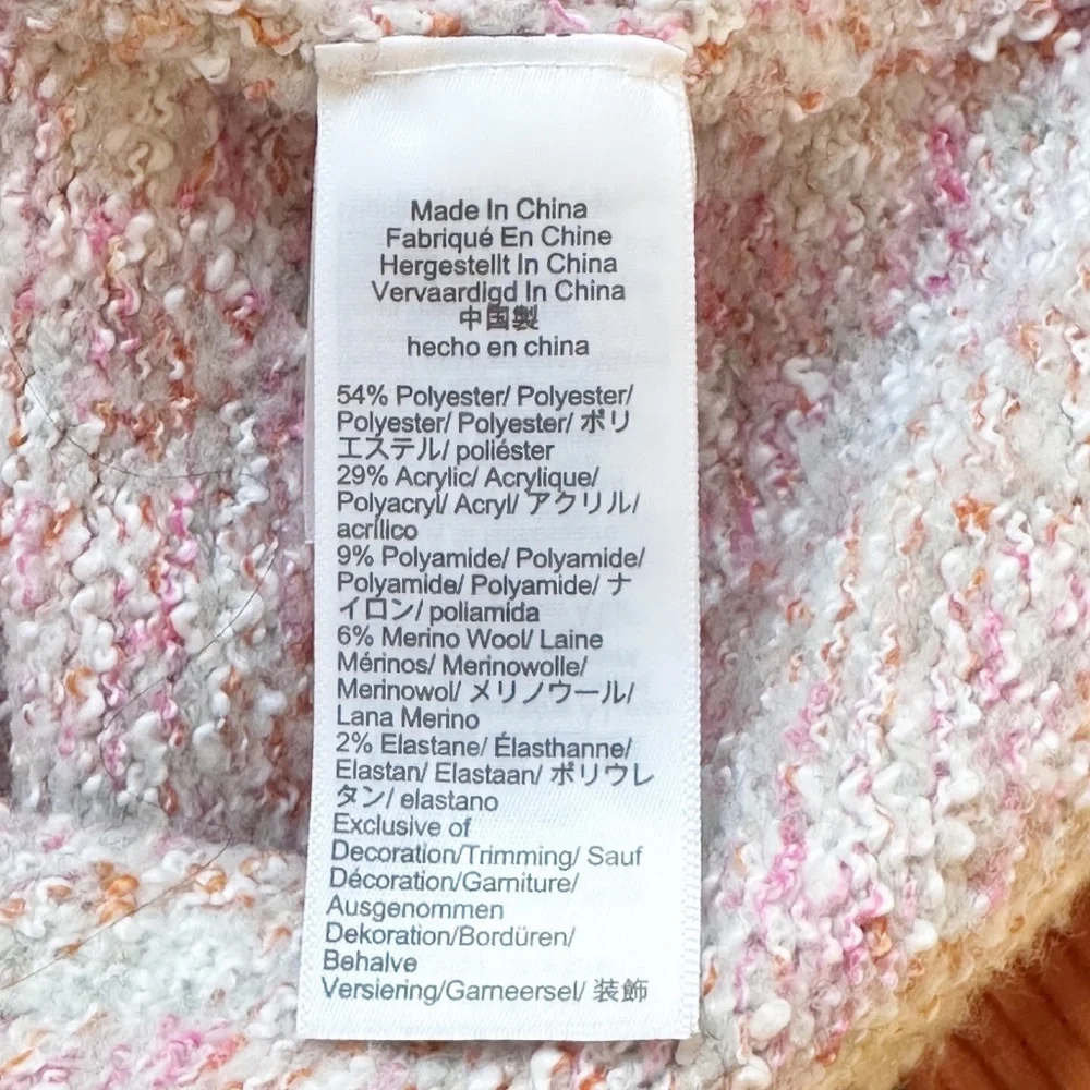 J. CREW Marled Women’s L Orange Lady Jacket Cardigan Academia Preppy Lady Boss
